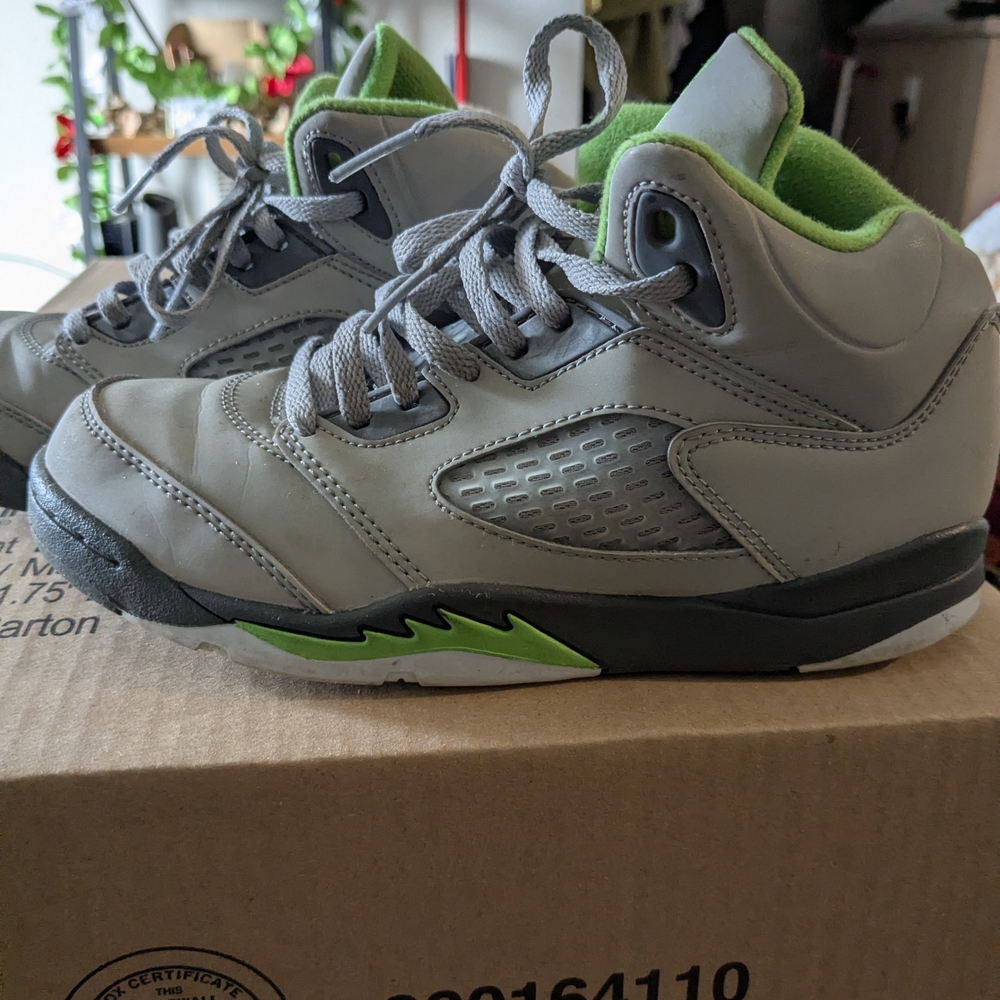 Jordan Kids Sneakers Gray and Green